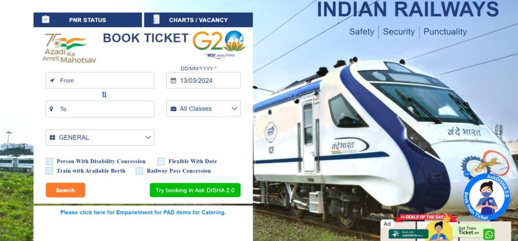 IRCTC Ticket Books New Updates 